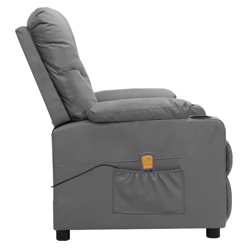 vidaXL Massagestoel kunstleer zwart