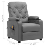 vidaXL Massagestoel kunstleer zwart