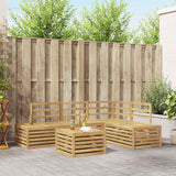 vidaXL Sofa-Sets met kussen 5 Stuk Natuurlijk en Crème
