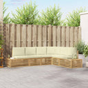 vidaXL Sofa Sets with Cushions 6 Pieces Natural and Cream