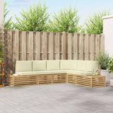vidaXL Sofa Sets with Cushions 6 Pieces Natural and Cream