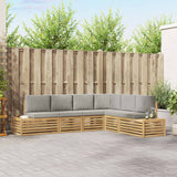 vidaXL Sofa Sets with Cushions 6 Pieces Natural and Cream