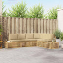 vidaXL Sofa Sets with Cushions 6 Pieces Natural and Cream