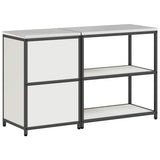 vidaXL Keukenopbergsysteem met plank 2 pcs Zwart Koudgewalst staal