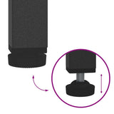 vidaXL Keukenopbergsysteem met plank 2 pcs Zwart Koudgewalst staal