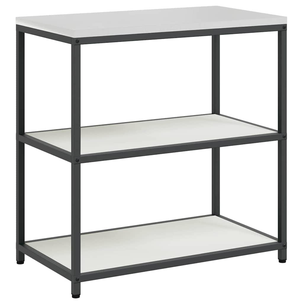vidaXL Keukenopbergsysteem met plank 2 pcs Zwart Koudgewalst staal