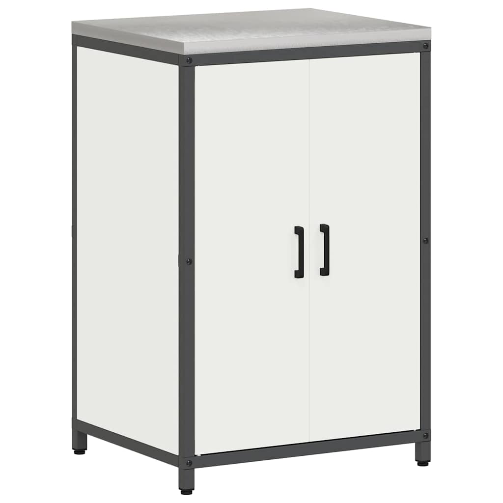 vidaXL Keukenopbergsysteem met plank 2 pcs Zwart Koudgewalst staal