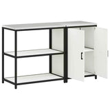 vidaXL Keukenopbergsysteem met plank 2 pcs Zwart Koudgewalst staal