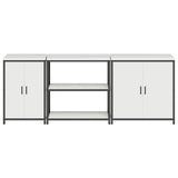 vidaXL Keukenopbergsysteem met plank Anders 3 pcs Zwart Staal