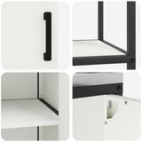 vidaXL Keukenopbergsysteem met plank Anders 3 pcs Zwart Staal