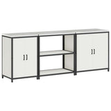 vidaXL Keukenopbergsysteem met plank Anders 3 pcs Zwart Staal
