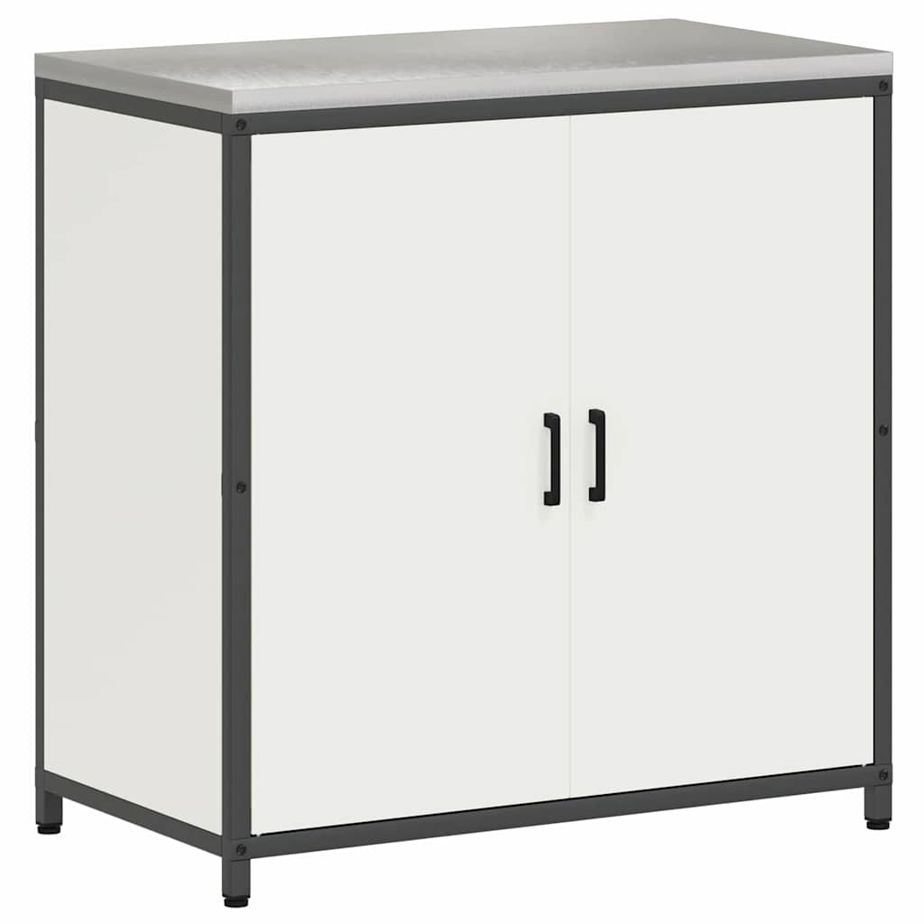 vidaXL Keukenopbergsysteem met plank Anders 3 pcs Zwart Staal