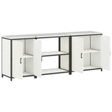 vidaXL Keukenopbergsysteem met plank Anders 3 pcs Zwart Staal