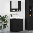 vidaXL Bathroom Furniture Set with Storage 2 pcs White Engineered Wood & Metal