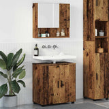 vidaXL Bathroom Furniture Set with Storage 2 pcs White Engineered Wood & Metal