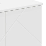 vidaXL Badkamermeubel Set met opslag 3 pcs Wit Bewerkt hout & Metaal
