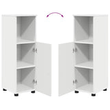 vidaXL Badkamermeubel Set met opslag 3 pcs Wit Bewerkt hout & Metaal