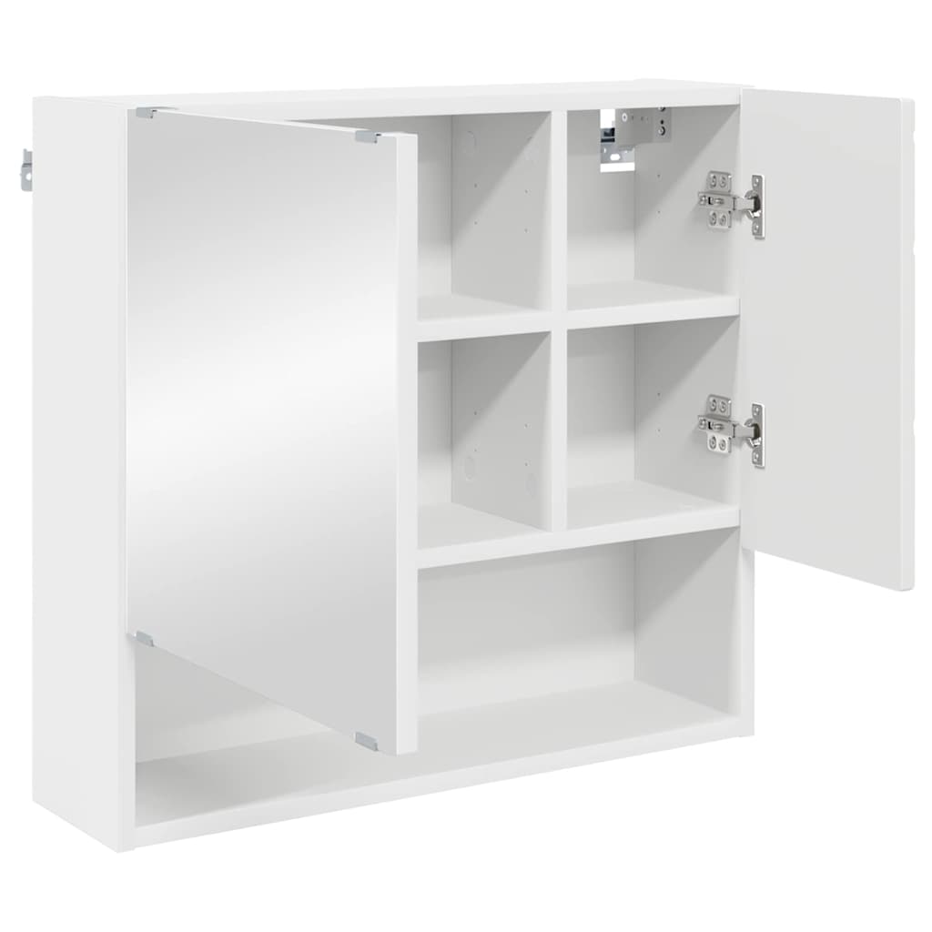 vidaXL Badkamermeubel Set met opslag 3 pcs Wit Bewerkt hout & Metaal