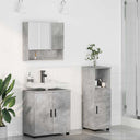 vidaXL Badkamermeubel Set met opslag 3 pcs Wit Bewerkt hout & Metaal