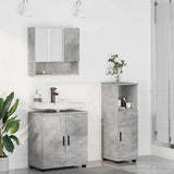 vidaXL Badkamermeubel Set met opslag 3 pcs Wit Bewerkt hout & Metaal