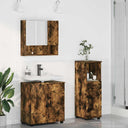 vidaXL Badkamermeubel Set met opslag 3 pcs Wit Bewerkt hout & Metaal
