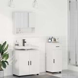 vidaXL Badkamermeubel Set met lade 3 pcs Wit Bewerkt hout & Metaal