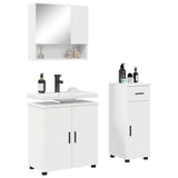 vidaXL Badkamermeubel Set met lade 3 pcs Wit Bewerkt hout & Metaal