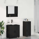 vidaXL Badkamermeubel Set met lade 3 pcs Wit Bewerkt hout & Metaal