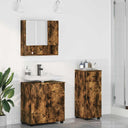 vidaXL Badkamermeubel Set met lade 3 pcs Wit Bewerkt hout & Metaal