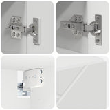 vidaXL Badkamermeubel Set met opslag 4 pcs Wit Bewerkt hout & Metaal