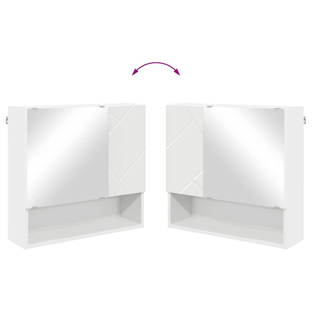vidaXL Badkamermeubel Set met opslag 4 pcs Wit Bewerkt hout & Metaal
