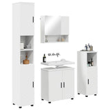 vidaXL Badkamermeubel Set met opslag 4 pcs Wit Bewerkt hout & Metaal