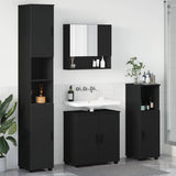 vidaXL Badkamermeubel Set met opslag 4 pcs Wit Bewerkt hout & Metaal