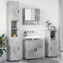 vidaXL Badkamermeubel Set met opslag 4 pcs Wit Bewerkt hout & Metaal