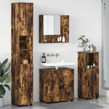 vidaXL Badkamermeubel Set met opslag 4 pcs Wit Bewerkt hout & Metaal