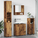 vidaXL Badkamermeubel Set met opslag 4 pcs Wit Bewerkt hout & Metaal