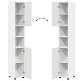 vidaXL Badkamermeubel Set met lade 4 pcs Wit Bewerkt hout & Metaal