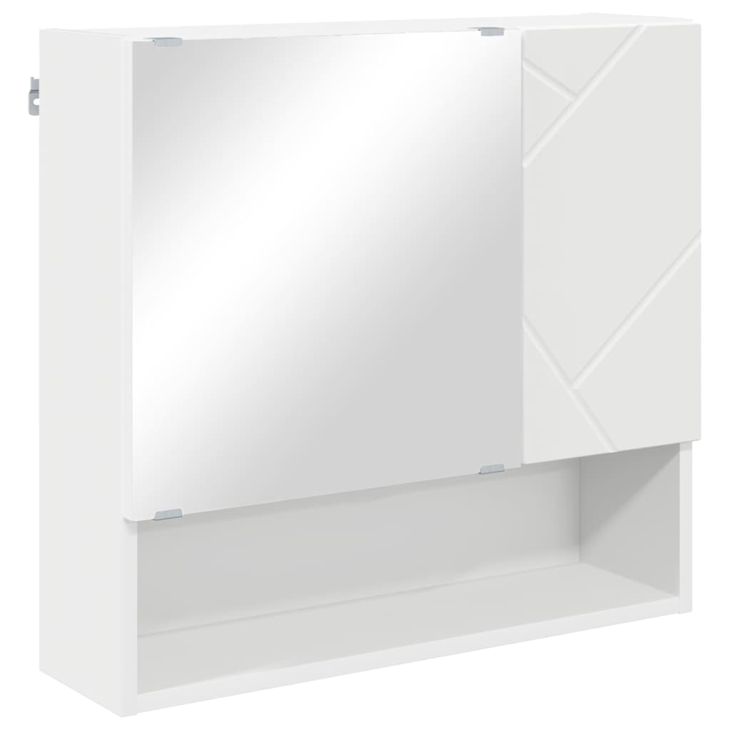 vidaXL Badkamermeubel Set met lade 4 pcs Wit Bewerkt hout & Metaal