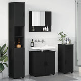 vidaXL Badkamermeubel Set met lade 4 pcs Wit Bewerkt hout & Metaal