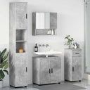 vidaXL Badkamermeubel Set met lade 4 pcs Wit Bewerkt hout & Metaal
