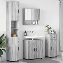 vidaXL Badkamermeubel Set met lade 4 pcs Wit Bewerkt hout & Metaal