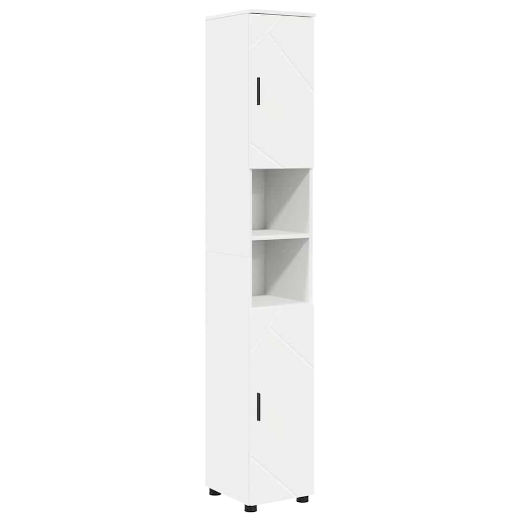 vidaXL Badkamermeubel Set met opslag 5 pcs Wit Bewerkt hout & Metaal