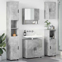 vidaXL Badkamermeubel Set met opslag 5 pcs Wit Bewerkt hout & Metaal