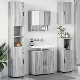 vidaXL Badkamermeubel Set met opslag 5 pcs Wit Bewerkt hout & Metaal