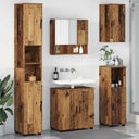 vidaXL Badkamermeubel Set met opslag 5 pcs Wit Bewerkt hout & Metaal