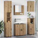 vidaXL Badkamermeubel Set met opslag 5 pcs Wit Bewerkt hout & Metaal