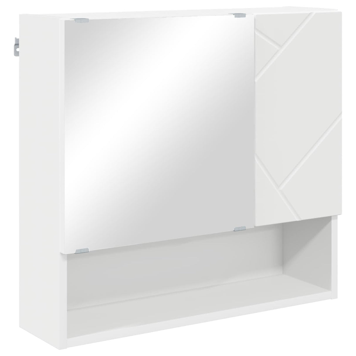 vidaXL Bathroom Furniture Set with Drawer 5 pcs White Engineered Wood & Metal