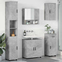 vidaXL Bathroom Furniture Set with Drawer 5 pcs White Engineered Wood & Metal