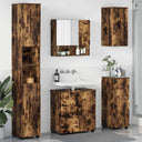 vidaXL Bathroom Furniture Set with Drawer 5 pcs White Engineered Wood & Metal
