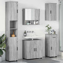 vidaXL Bathroom Furniture Set with Drawer 5 pcs White Engineered Wood & Metal